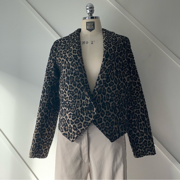 Smythe Leopard Print Anytime Blazer - 4 - Picture 3 of 13